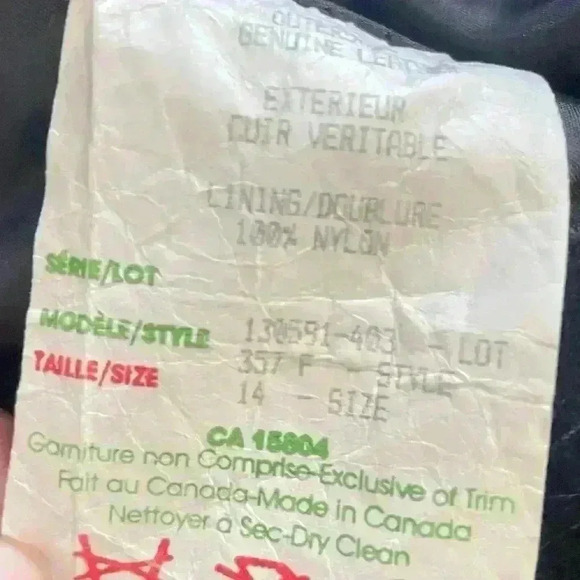 BLACK LEATHER PANT  MADE IN CANADA CLASSY SIZE 14 - Picture 4 of 15